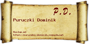 Puruczki Dominik névjegykártya